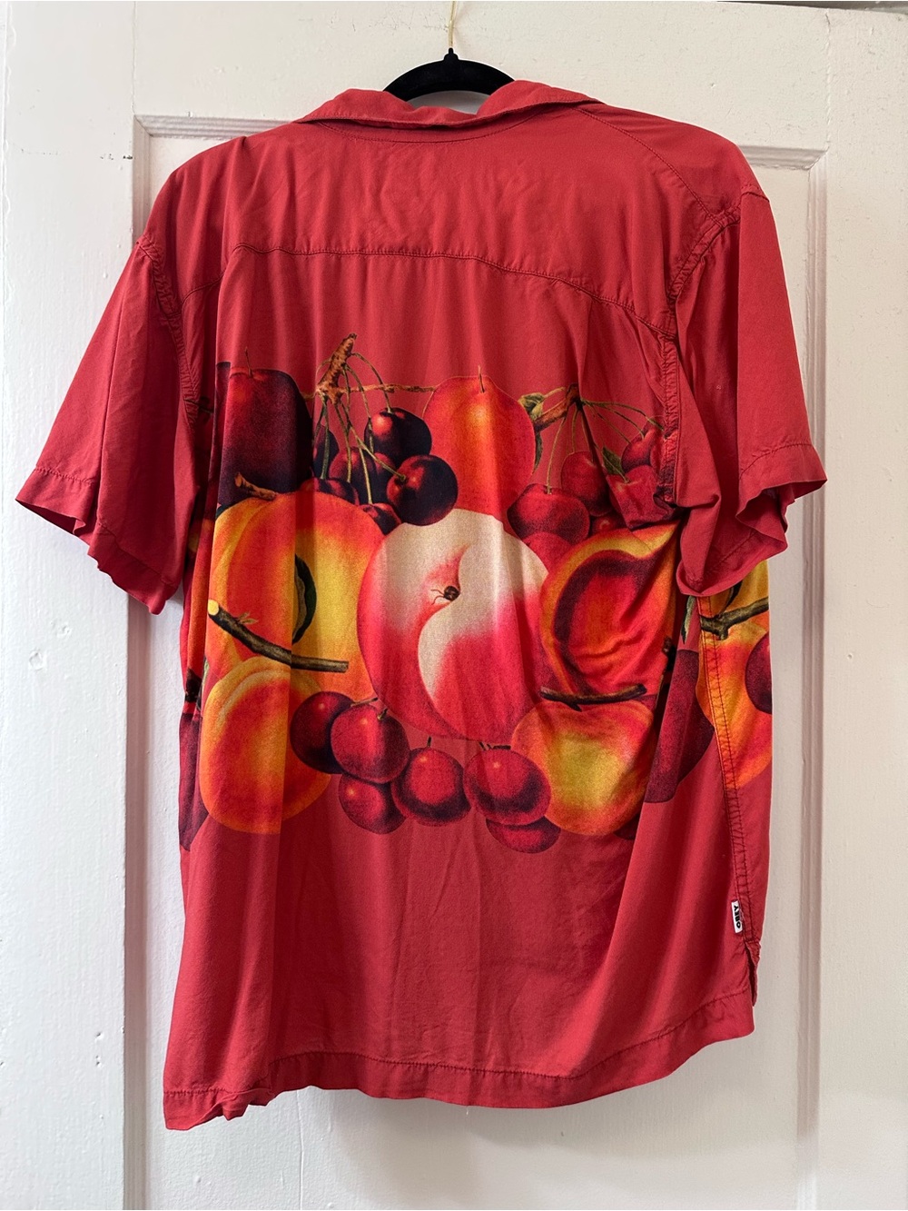 Super cool 🍒 OBEY Men's Red Short-Sleeve Fruit Print Shirt